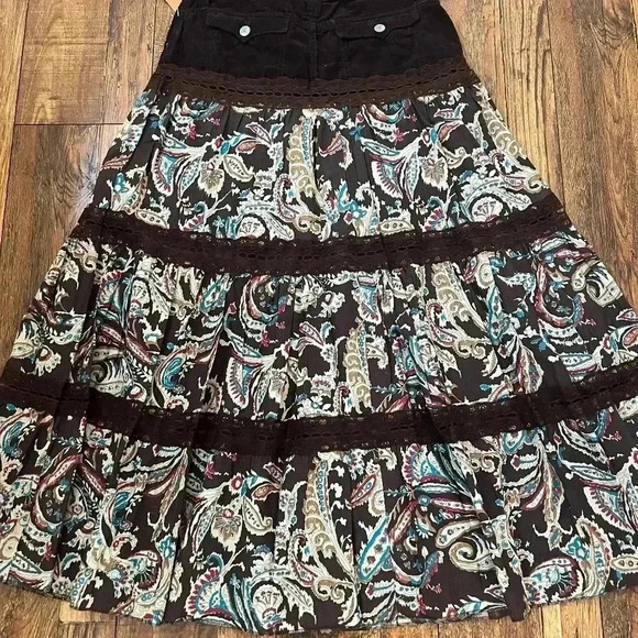NWT D. Jeans Paisley Skirt - Picture 9 of 10